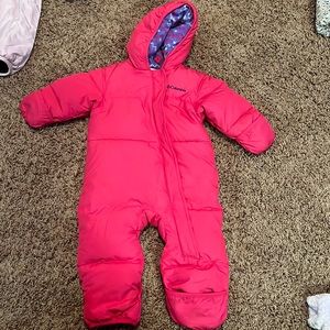 Columbia Snow Bunny suit, hot pink 12-18 months